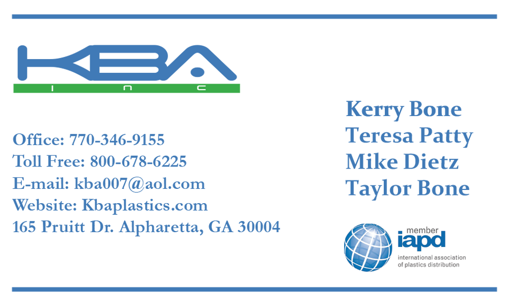KBA Plastics Business Card