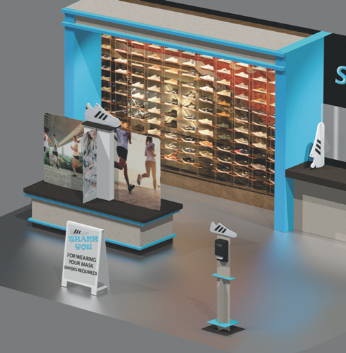 Sneaker Store Sanitation Station Model