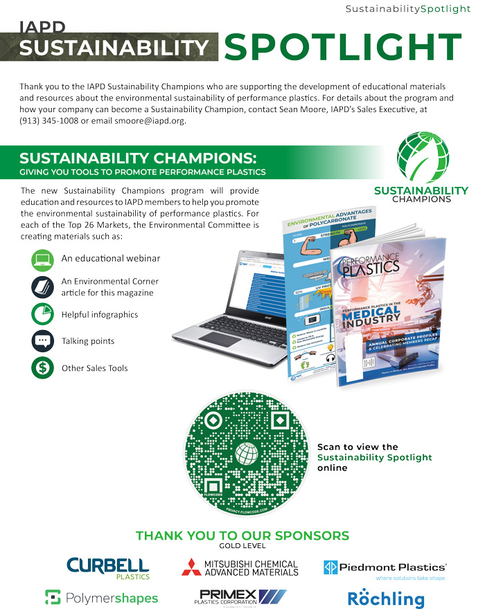 IAPD Sustainability Spotlight Advertisement