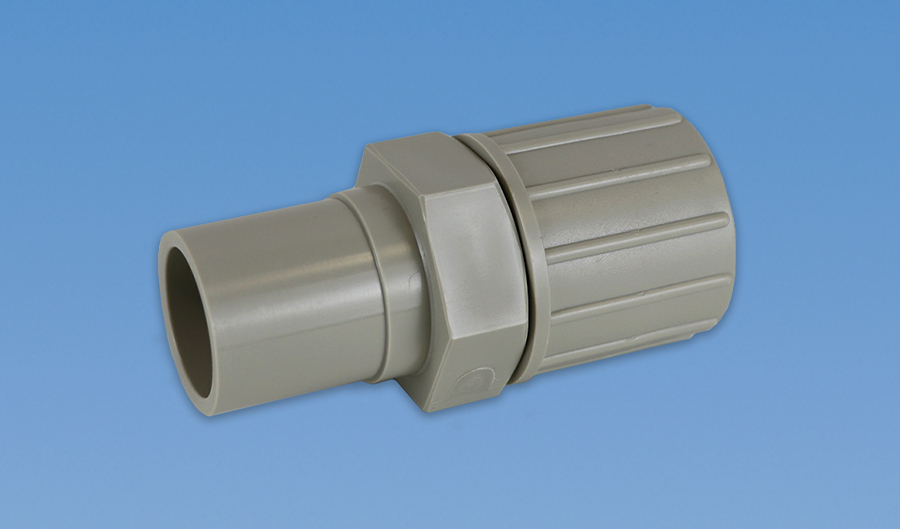 High purity flare adapters close-up