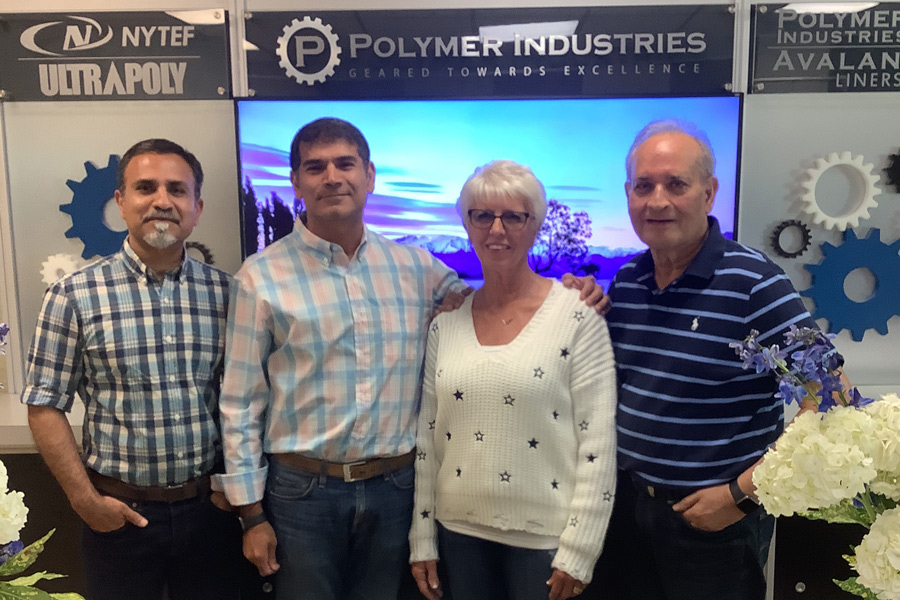 Vice President of Operations Ashoo Saigal, Vice President of Sales and Marketing Rohit Saigal, Sheila Keller and Polymer Industries Owner Andy Saigal