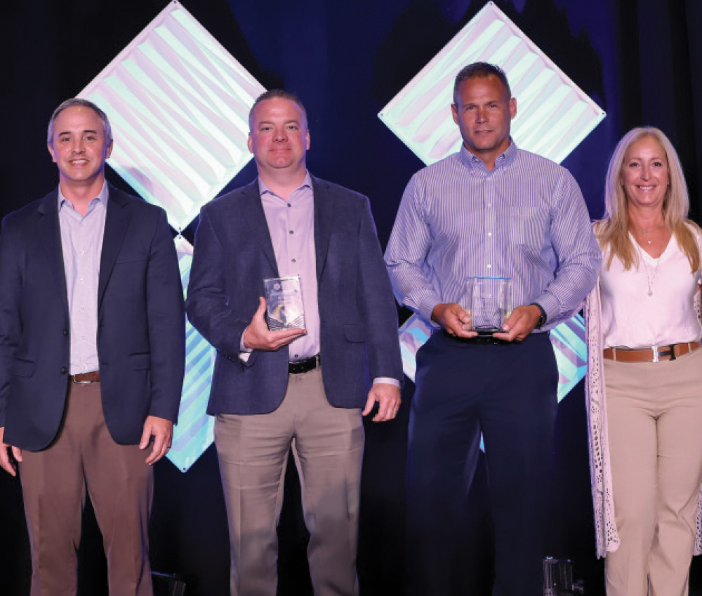 The Environmental Excellence Impact Award was presented to Kevin Duffy, Kevin Vincent, Matt Brunner and Lisa Kreinces of Vycom.