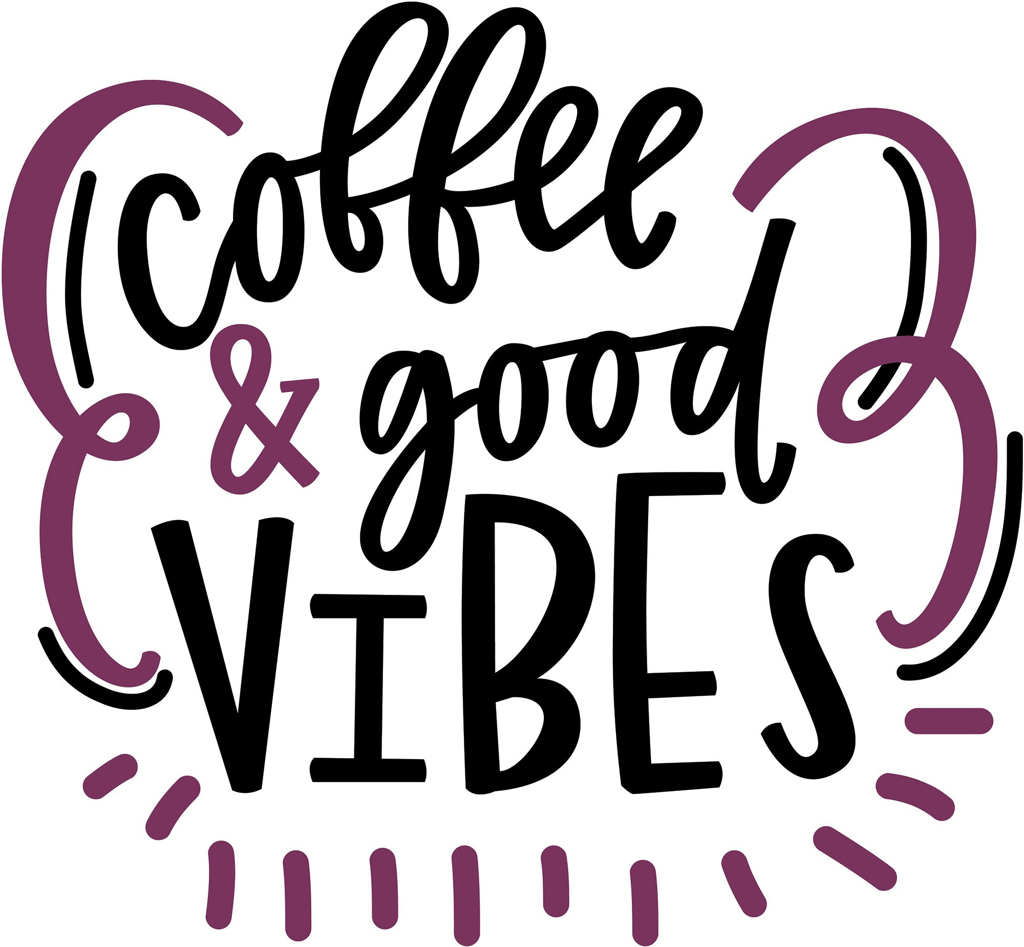 coffee & good vibes typography