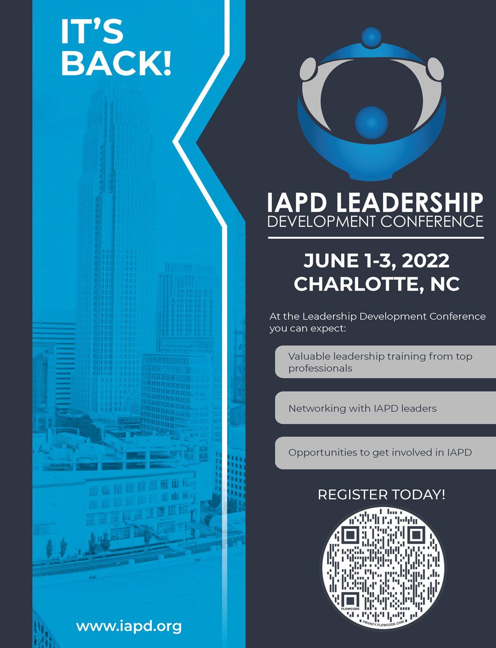IAPD Leadership Development Conference Advertisement