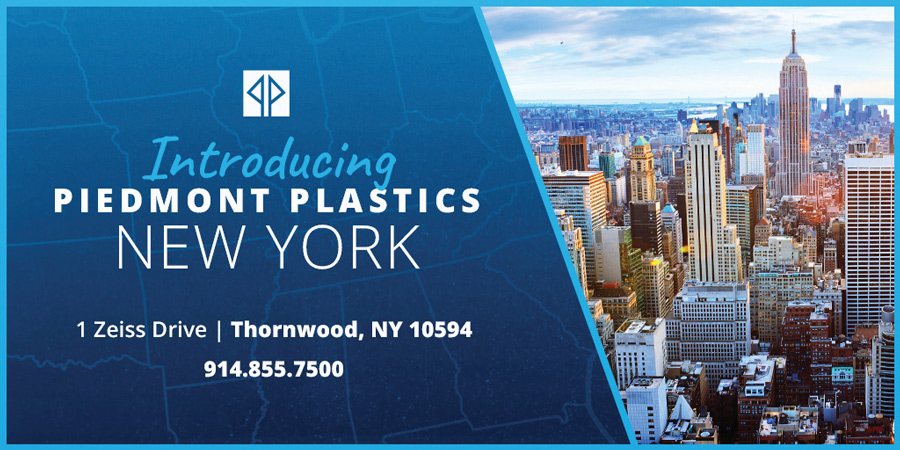 Flyer for Introducing Piedmont Plastics New York