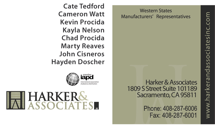 Harker & Associates Business Card