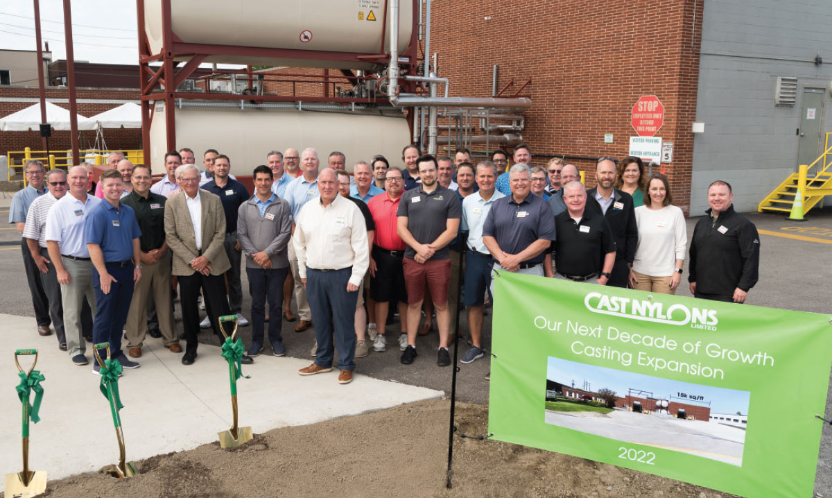 Cast Nylons Ltd. hosted many of its distribution customers on July 26, 2022 at a groundbreaking ceremony for the company’s new expansion.