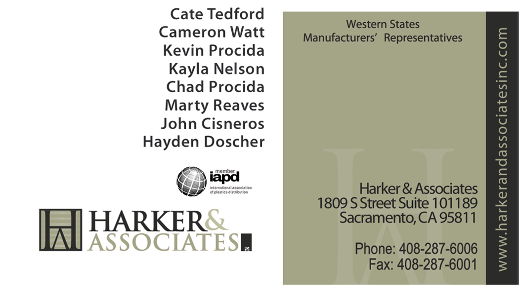 Harker & Associates business card