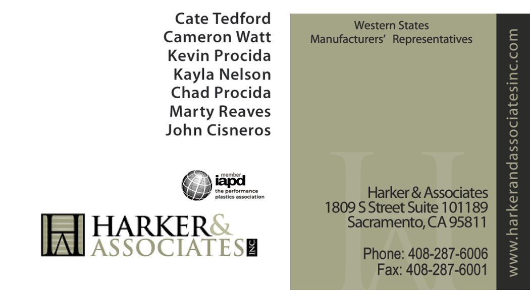 Harker & Associates Business Card