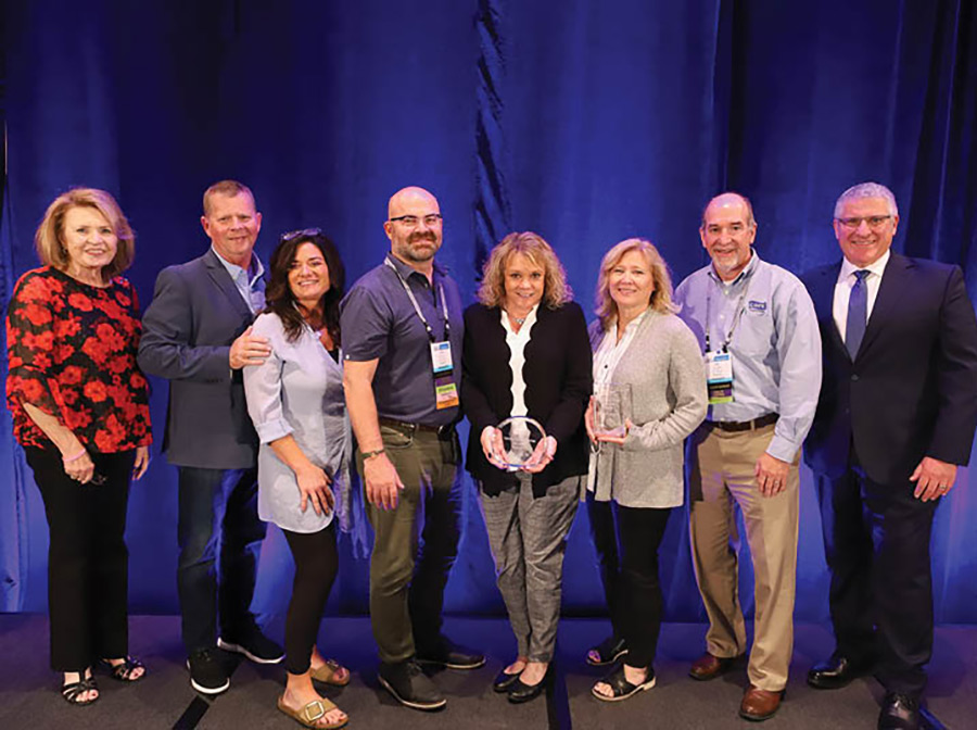 A Gold Level Environmental Excellence Award was presented to John Lee, Erin Eddy, Alex Cannon, Jane Saale, Roxanne Wittman, Joe Laaker of Cope Plastics, Inc.