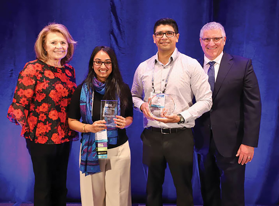 A Silver Level Environmental Excellence Award was presented to Sneha Jaishankar and Jesús Zamora of Redwood Plastics and Rubber.