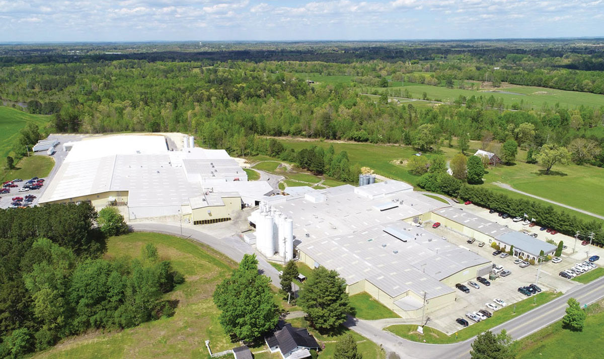 Aerial photo of the Polymer Industries headquarters