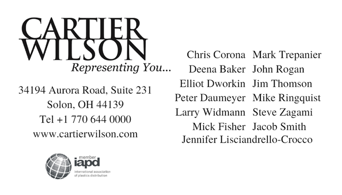 Cartier Wilson business card