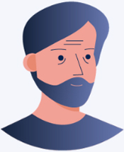 digital illustration of a headshot of someone from the baby boomer generation