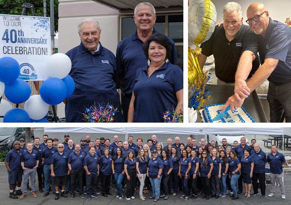 event images from Professional Plastics, Inc.'s 40th anniversary celebration