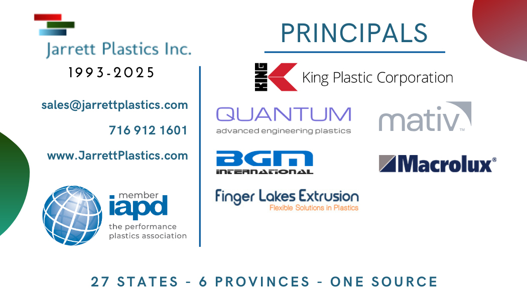 Jarrett Plastics Inc. business card