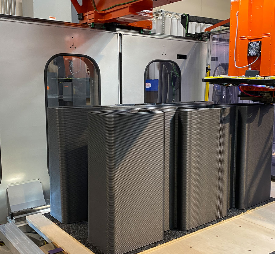 wide view of composite tooling machines