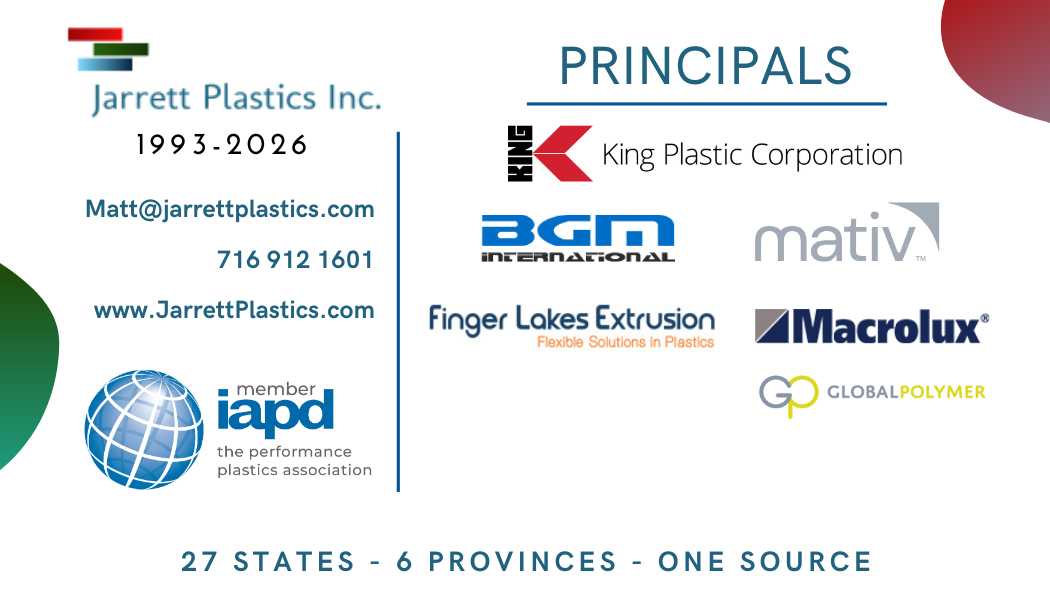 Jarrett Plastics Inc. business card