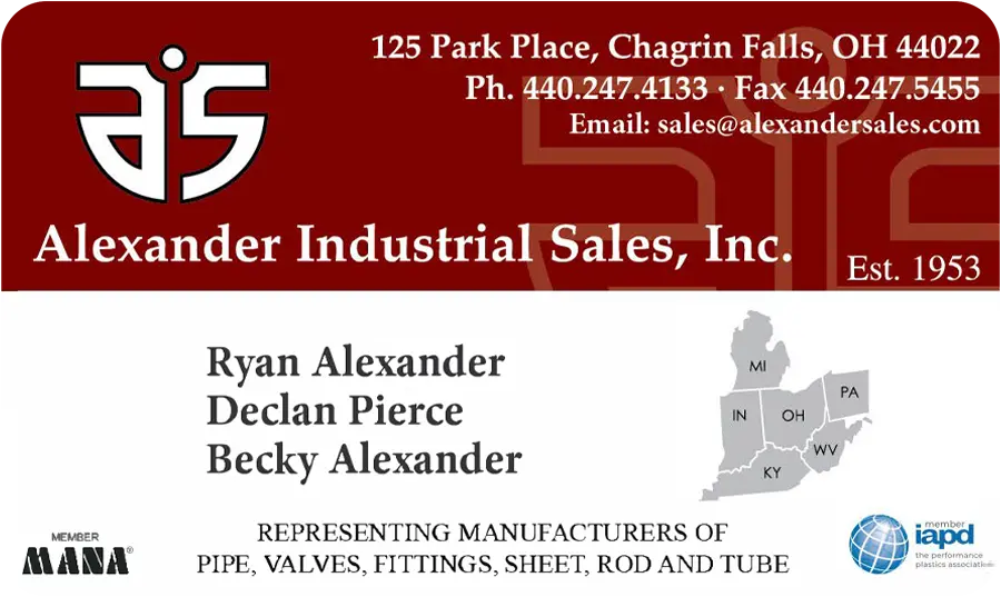 Alexander Industrial Sales, Inc business card