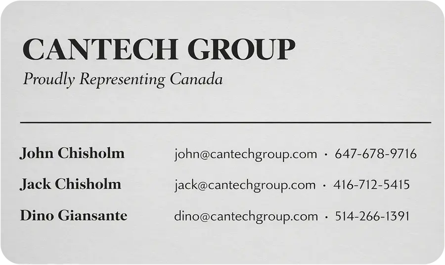 Cantech Group business card