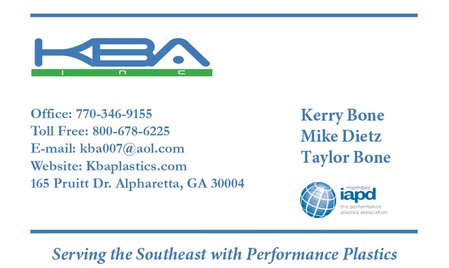 KBA Plastics business card