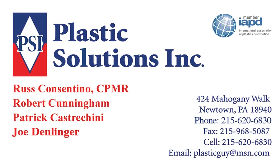 Plastic Solutions Inc. business card